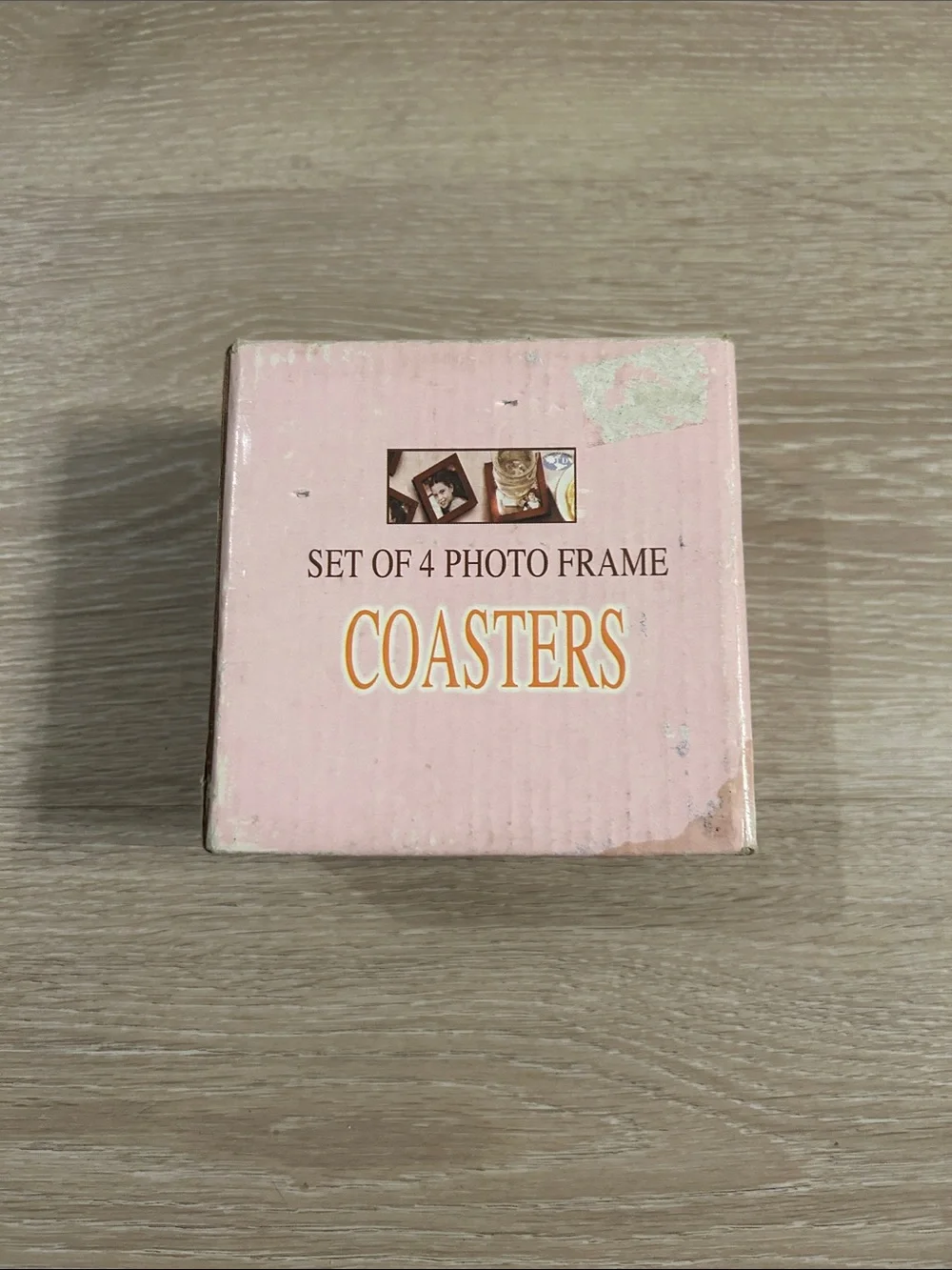 Set of 4 Photo Frame Coasters - Wooden Frame